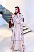 Champagne Embroidered Kuwaiti Habr Abaya